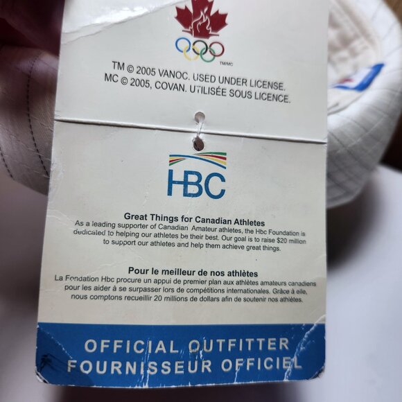 Olympic Fedora Hat HBC Canada Unisex Adult Pin Striped White Blue One Size - Picture 12 of 12